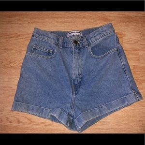 Denim High-Waist Cuff Short